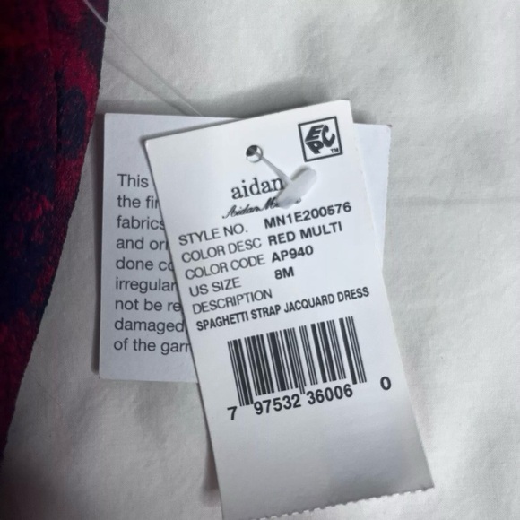 Aidan Mattox Dress Size 8 Spaghetti Strap Jacquard Mini Cocktail Dress - Picture 11 of 16